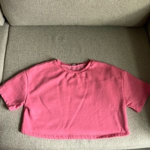 Zara crop short sleeve sweatshirt